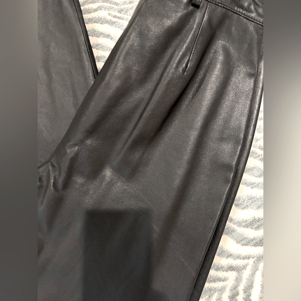 Neiman Marcus 100% Real Leather Pants Straight Leg - Picture 8 of 9